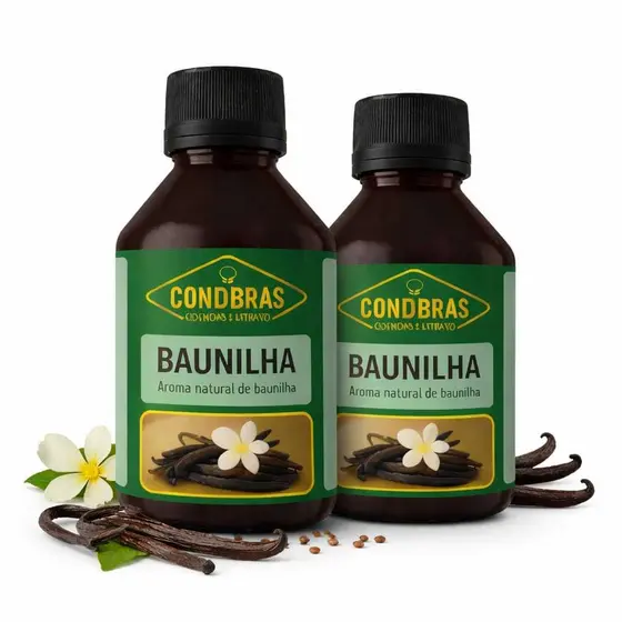 Aroma Natural de Baunilha Condbras Kit 2 Frascos 100ml