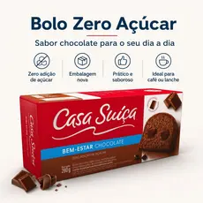 Bolo Casa Suiça Linha Zero Açucar 280gr Chocolate Laranja Nozes