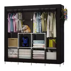 Arara Guarda Roupa Dobrável Armário Organizador Multiuso Roupeiro Cabideiro Sapateira Top&casa
