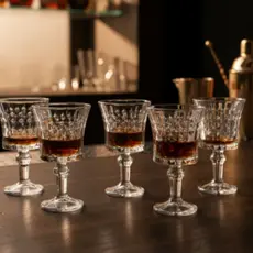 🥂 Kit 6 Mini Taças de Vidro 65ml Shot Licor Dose Bar Festa Elegante 🥂
