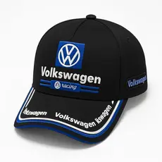 Boné Esportivo Estilo Automotivo Volks Racing – Modelo Preto com Azul | Premium