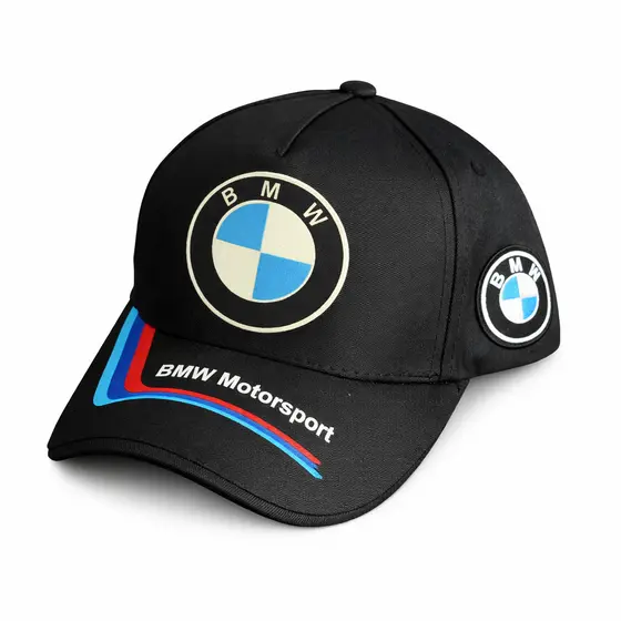 Boné BMW Performance Motorsport Preto Snapback Aba curva
