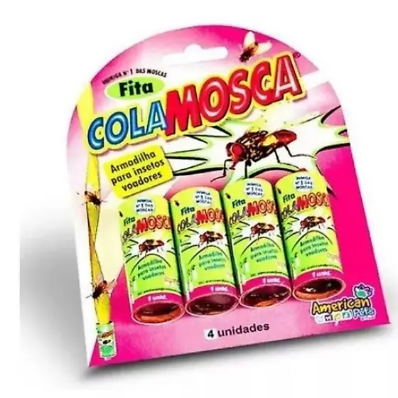 Fita Cola Moscas E Insetos Voadores - 4 Fitas Cola mosca