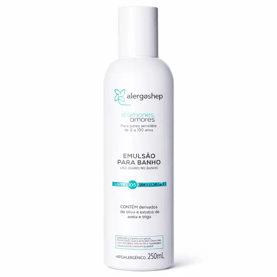 Emulsão De Banho Hipoalergênica 250ml Nossos Amores Alergoshop