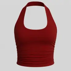Top Cropped Frente Única Feminino Suplex Franzido Academia Treino Fitness Conforto