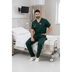 Pijama Cirúrgico Masculino Scrub Hospitalar Unissex Enfermeiro Veterinario Cuidador