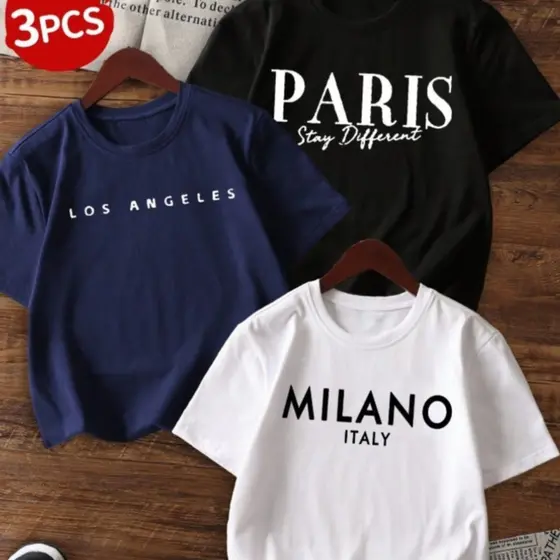 Kit 3 Camiseta Infantil Menino Casual Sofisticada Bonita 100% Algodão Estampada Estilosa Diversos