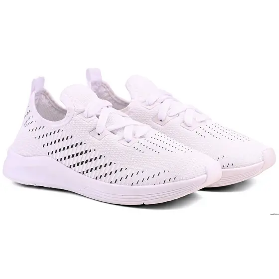 Tênis Feminino Casual Esportivo Leve Confortável Slip On Branco Academia Caminhada