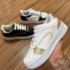 tenis plataforma casual adulto Blogueira Confortável