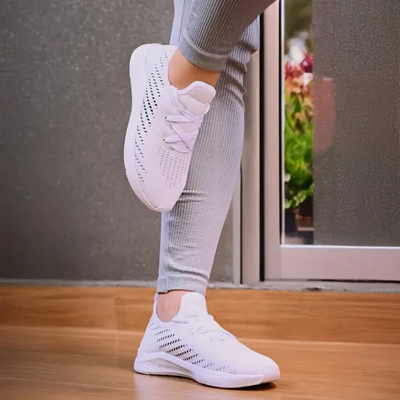 Tênis Feminino Meia Knit Flexível Leve Solado Confortável Dia a Dia