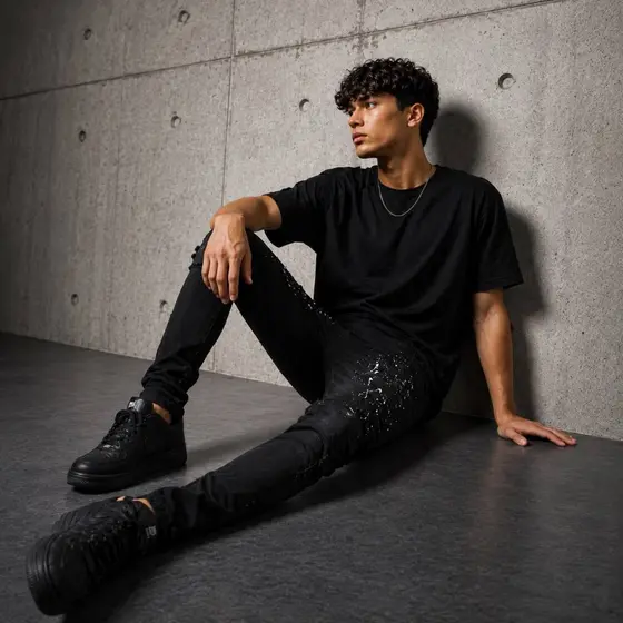 calça masculina jogador preta