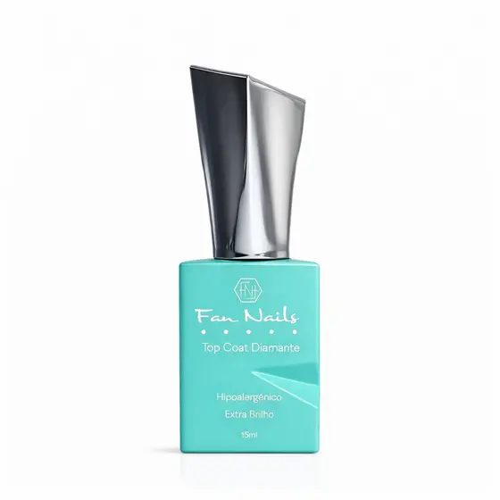 Top coat diamante UV fan nails HIPOALERGENICO - COM ANVISA + GANHE 1 BASE UNIVERSAL