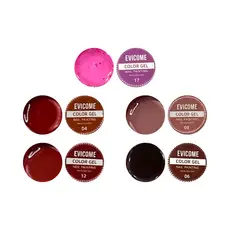 Kit Gel Paint Colorido 8ml com 5 Cores Gel UV - evicome