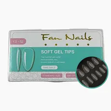 Tip Soft Gel BAILARINA ou AMENDOADA Fan Nails 500un nails designer