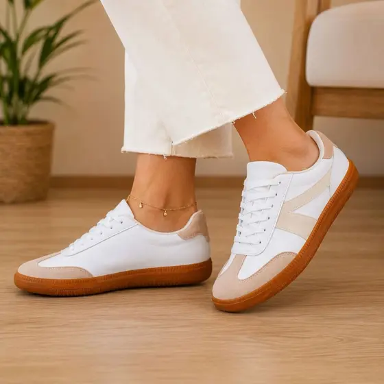Tênis Feminino Branco Conforto Estilo Moda Clean Uso Diário Lançamento Mega Promoção