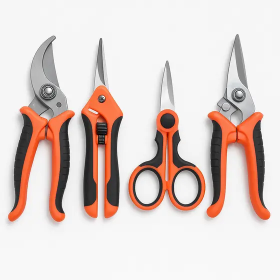 Kit 4 Tesouras de Poda Para Jardinagem Galhos Folhas Plantas