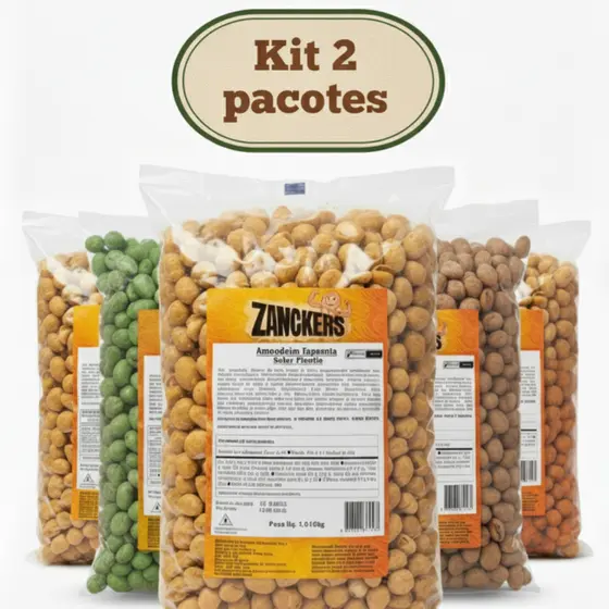 2 Pacotes de Amendoim Crocante Japonês Sabores 1Kg