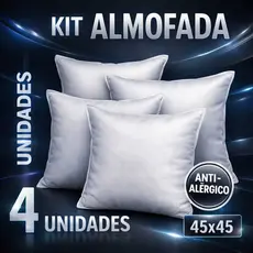 Enchimentos para Almofada Decorativa fibra de silicon Antialérgico 45x45 / 40x40 Opção de 4 e 2 Uni