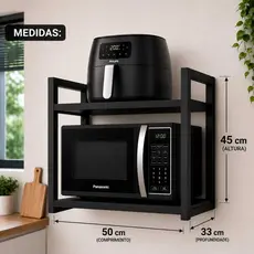 Suporte Microondas Air Fryer Forninho Impressora Prateleira de parede 2 andar MULTIUSO