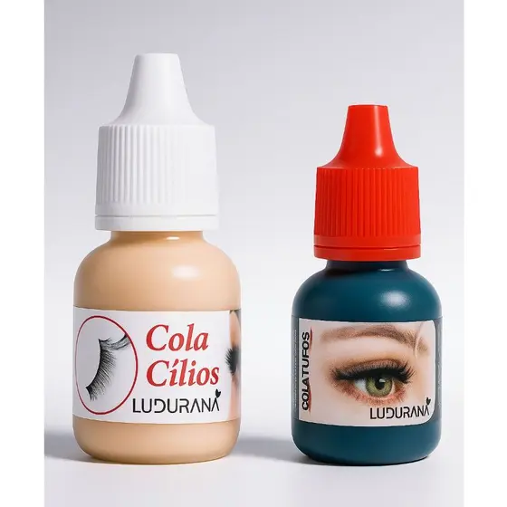 COLA LUDURANA PRETA BRANCA COLA PARA CILIOS LUDURANA