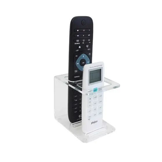Suporte Controle Remoto em Acrílico Cristal  – Organizador Premium Cristal