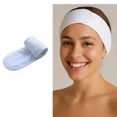 Spa Faixa De Cabelo Facial Turbante Adequada Para Banho , Maquiagem E Esportes - Cor Branca