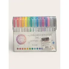marca texto Kit 15/20/25 Cores Dupla Ponta  Marcadores De Cor De Doce Macio Gancho Ponta Dupla Fluorescente