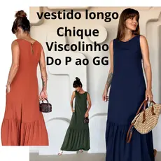 vestido longo Regata