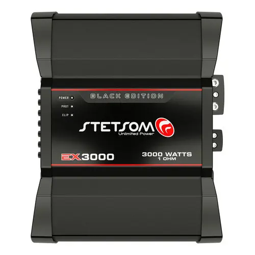 Módulo Stetsom Ex 3000 Black 1 Ohm Mono Full Range 10hz ~ 20khz 3000w Rms Em 1 Ohm Hpf E  Sub, Woofers, Driver E Tweeter