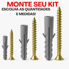 Monte Seu Kit De Parafuso e Bucha de Fixação Parafusos Philips Chipboard