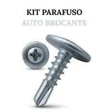 Kit Parafuso Auto Brocante Flangeado Para Parede Fixação 42x13mm