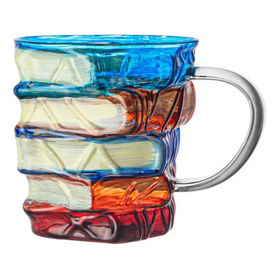 Caneca Criativa De Café Em Formato De Livro 3d Pintado