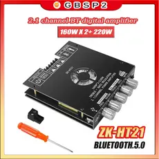 ZK-HT21 TDA7498E Bluetooth 5.0 Placa Amplificadora De Potência 2.1 Canais 160Wx2 + 220W Subwoofer