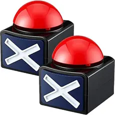 Jogo de resposta com campainha, jogo de botão de alarme ativado por som com luzes de perguntas e respostas, brinquedo de