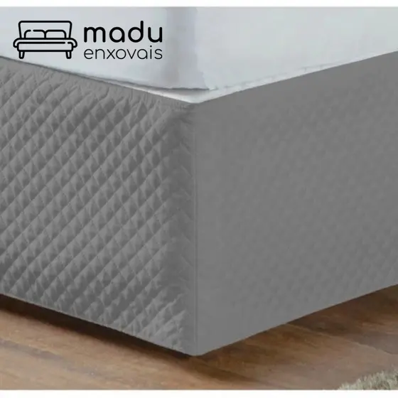 Saia Cama Box Com Elástico Microfibra Matelado Ultrassônico Solteiro Casal Queen King