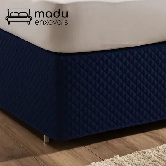 Saia Para Cama Box Com Elástico Matelado Ultrassônico Microfibra Cama Solteiro Casal Queen King
