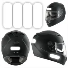 Kit 4 Adesivos Refletivo para capacete, moto, carro e bicicleta.