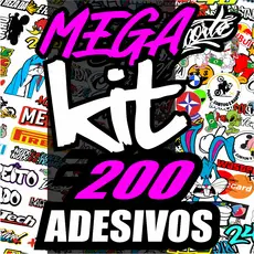Mega Cartela de Adesivos Bike Carro Capacete Moto 200 Un Coelho 244 Grau Osascorte