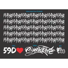 KIT 04 Adesivos  HAHA 59d Osascorte 244 grau para Moto para-lama capacete carro vidrooo