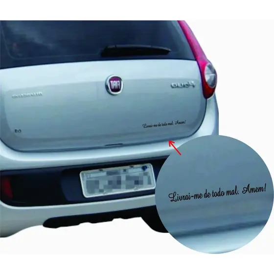 Adesivo Livrai-me de todo mal. Amém! Carro Moto Notebook 30x3 TOP