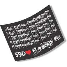 KIT 04 Adesivos  HAHA 59d Osascorte 244 grau para Moto para-lama capacete carro vidroo