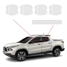 Kit Protetor De Maçaneta E Quina De Porta Fiat Toro Ppf