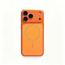 Capinha Laranja Com Magnético Com Proteção Contra Quedas Para iPhone 17 16 15 14 13 12 11 Pro Max