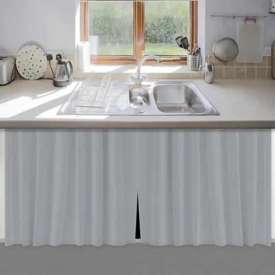 Cortina de Pia Cozinha 100% PVC 138x80cm Resistente Antimofo Prática e Decorativa