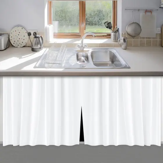Cortina para Debaixo da Pia 138x80cm PVC Resistente Antimofo Organização e Estilo