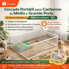 Portão de segurança para animais de estimação ou bebês, cerca dobrável para uso interno com porta.