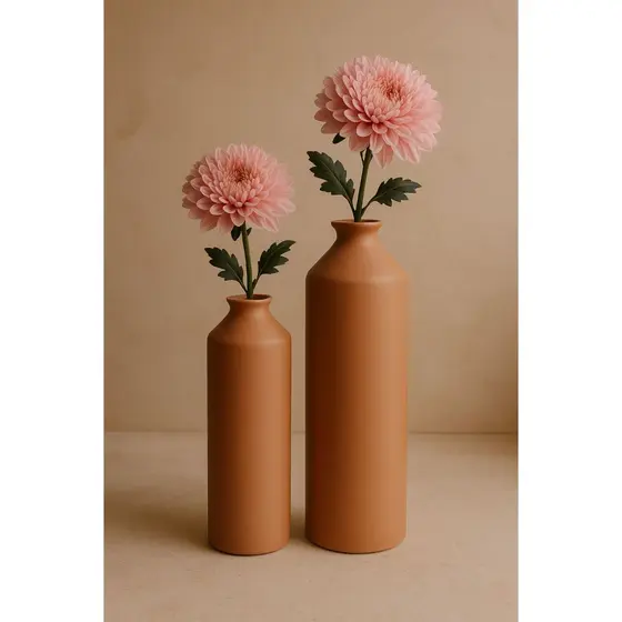 Kit 2 Vasos Decorativos de Cerâmica Alto Design Contemporâneo para Casa e Jardim decoração moderna