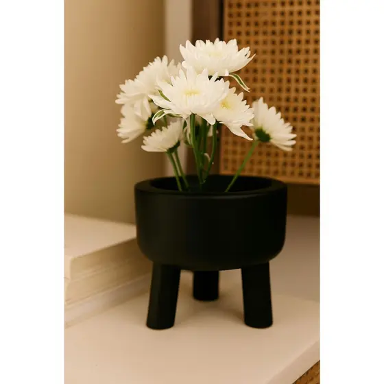 Vaso de ceramica Cachepot M para plantas varias cores jardinagem decoração lançamento louça