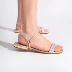 Sandália Rasteira Feminina Tiras Brilhantes – Macia, Estilosa e Perfeita Para o Verão
