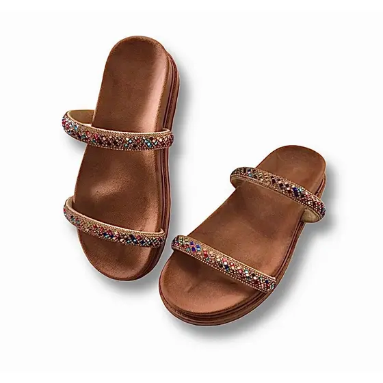 Papete Flatform Sandália macia e confortável chinelo ortopédico